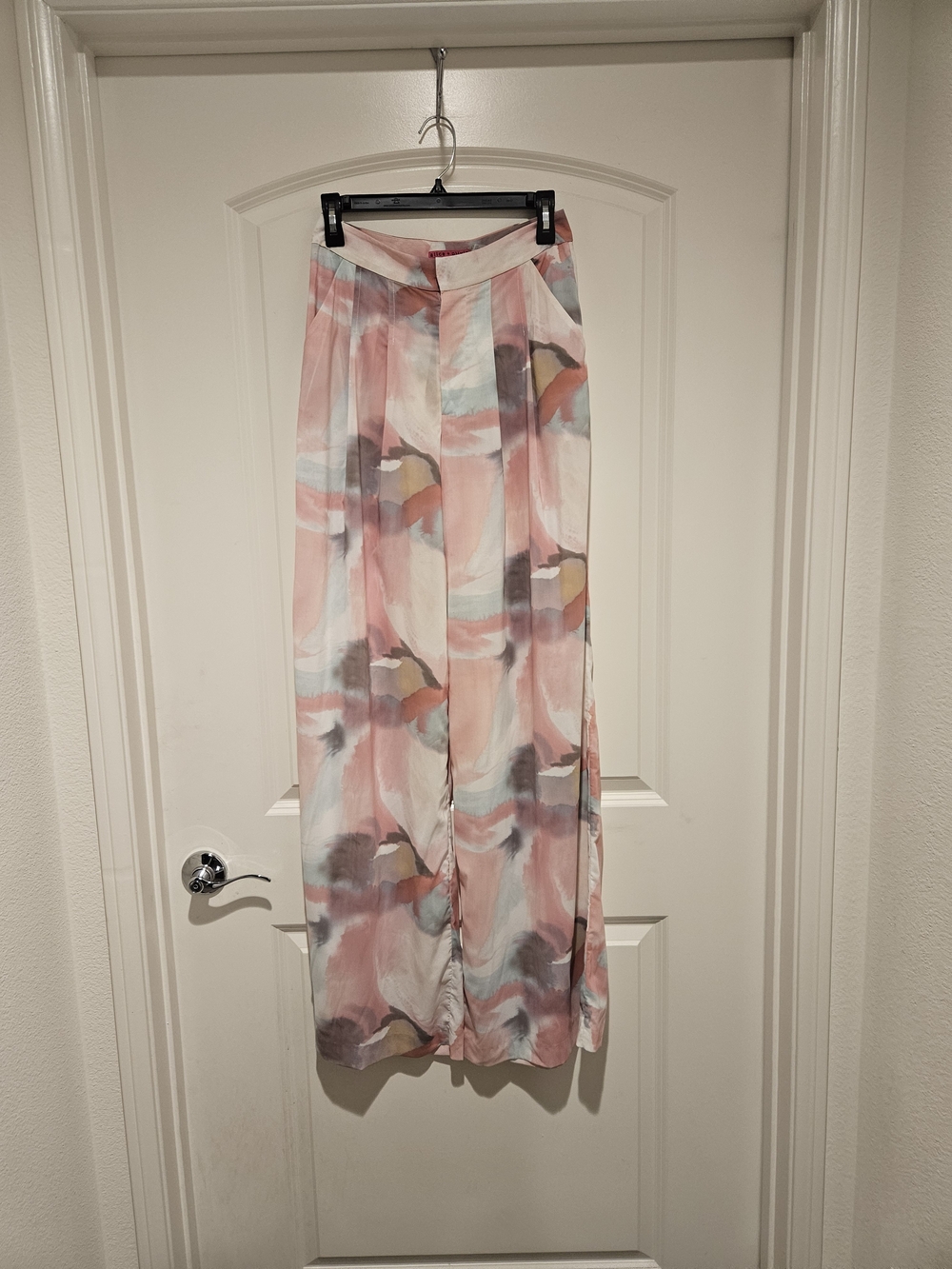 Alice + Olivia Pastel Abstract Maxi Skirt in Pink and Blue #977